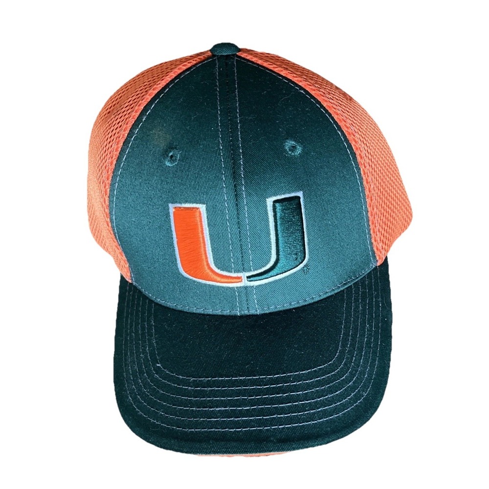 NCAA Miami Hurricanes Eliminator Mesh Trucker Snapback Hat Collegiate Headwear
